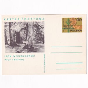 Fi 424 całostka pocztowa Cp Ochrona Lasów w Polsce