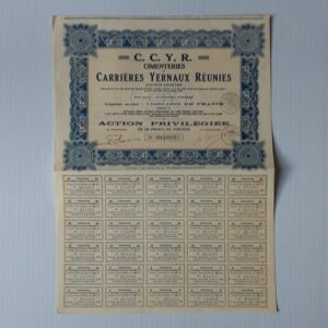 AKCJA  C.C.Y.R. CIMENTERIES CARRIERES YERNAUX REUNIES OBLI-03