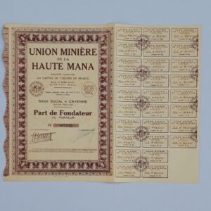 AKCJA UNION MINIERE DE LA HAUTE MANA OBLI-04