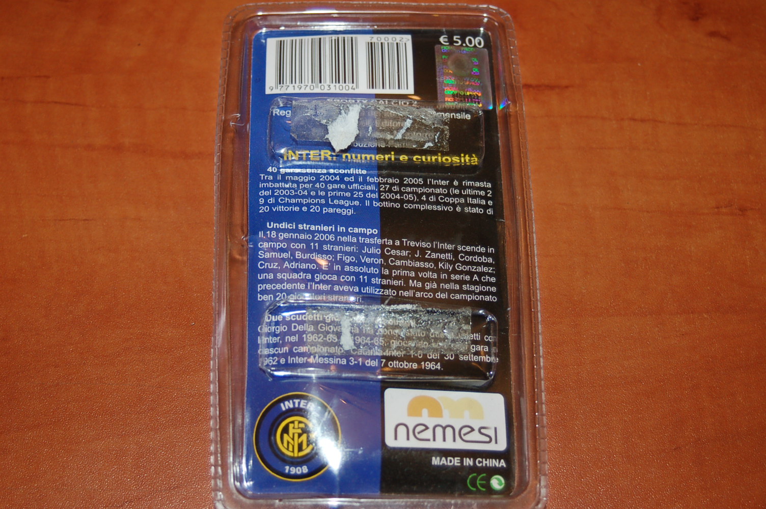 PIŁKA NOŻNA KLUB PIŁKARSKI INTER SMYCZ BRELOK GADŻET - obrazek 3