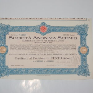 AKCJA SOCIETE ANONIMA SCHMID OBLI-37