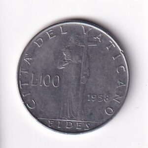 WATYKAN PIUS XII 100 LIRÓW ROK 1958