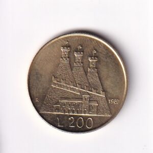SAN MARINO. 200 LIRÓW ROK 1987