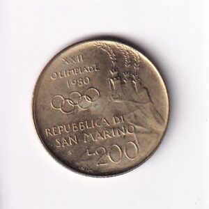 SAN MARINO. 200 LIRÓW ROK 1980