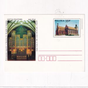 Fi 1102 całostka pocztowa Cp Poświęcenie organów w Bazylice Św. Brygidy w Gdańsku