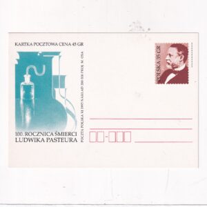 Fi 1107 całostka pocztowa Cp 100 rocznica śmierci Ludwika Pasteura