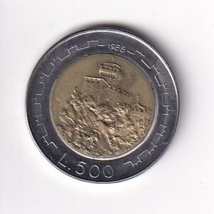 SAN MARINO. 500 LIRÓW ROK 1988