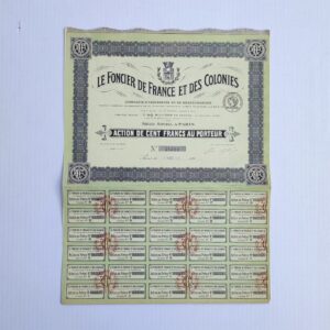 AKCJA LE FONCIER DE FRANCE ET DES COLONIES OBLI-19