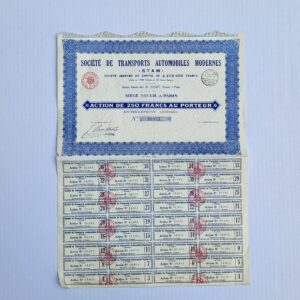 AKCJA SOCIETE DE TRANSPORTS AUTOMOBILES MODERNES OBLI-12