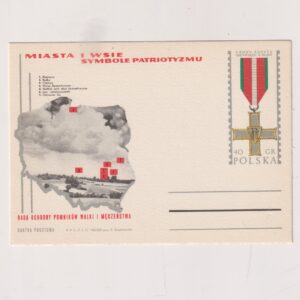 Fi 483 całostka pocztowa Cp Miasta i wsie-symbole patriotyzmu