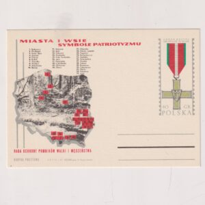 Fi 484 całostka pocztowa Cp Miasta i wsie-symbole patriotyzmu