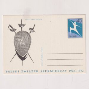 Fi 517 całostka pocztowa Cp 50-lecie Polskiego Związku Szermierczego