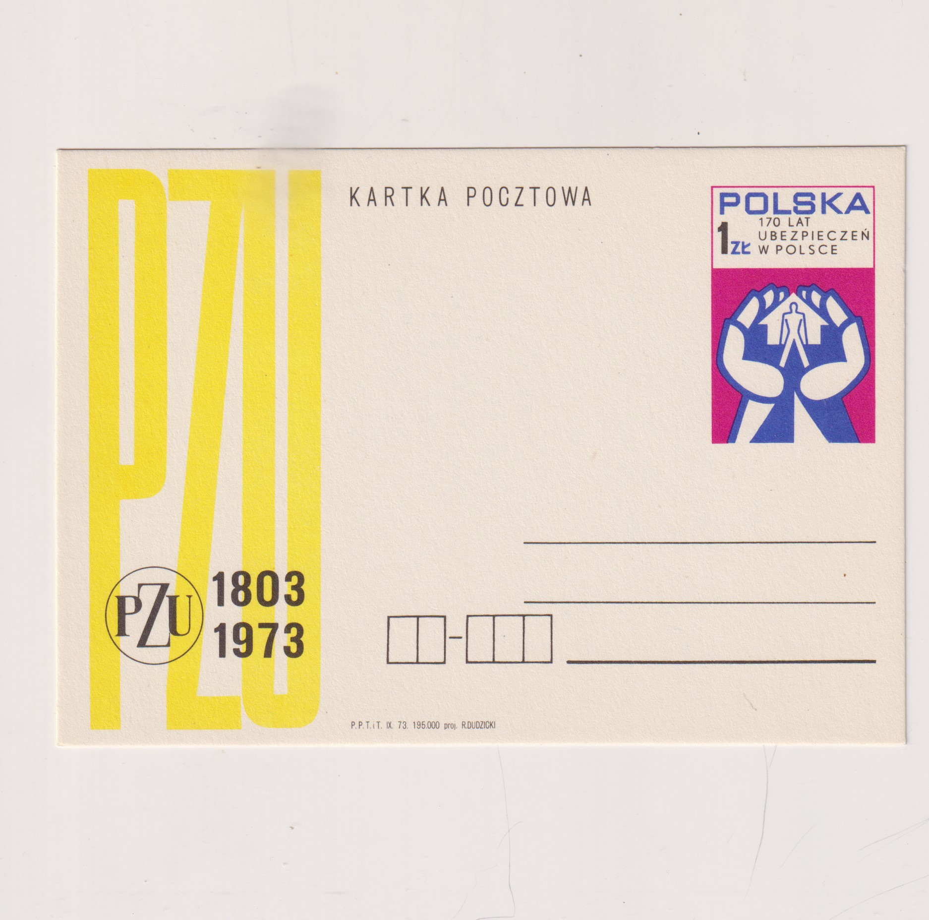 Fi 586 całostka pocztowa Cp 170-lecie PZU