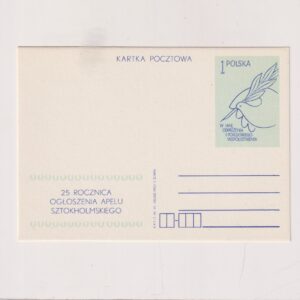 Fi 642 całostka pocztowa Cp 25-lecie Apelu Sztokholmskiego