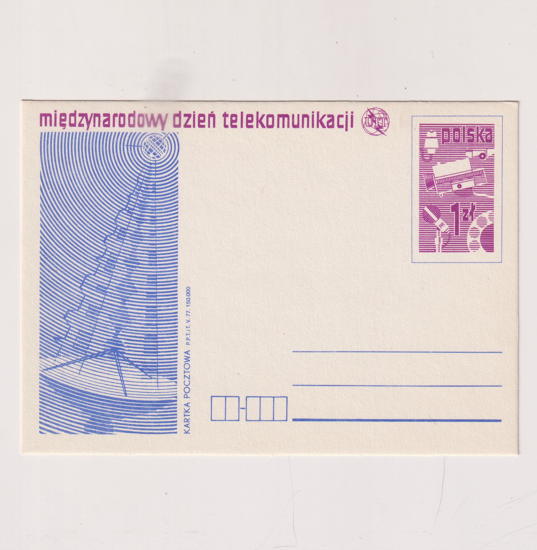 Fi 673 całostka pocztowa Cp Międzynarodowy Dzień Telekomunikacji