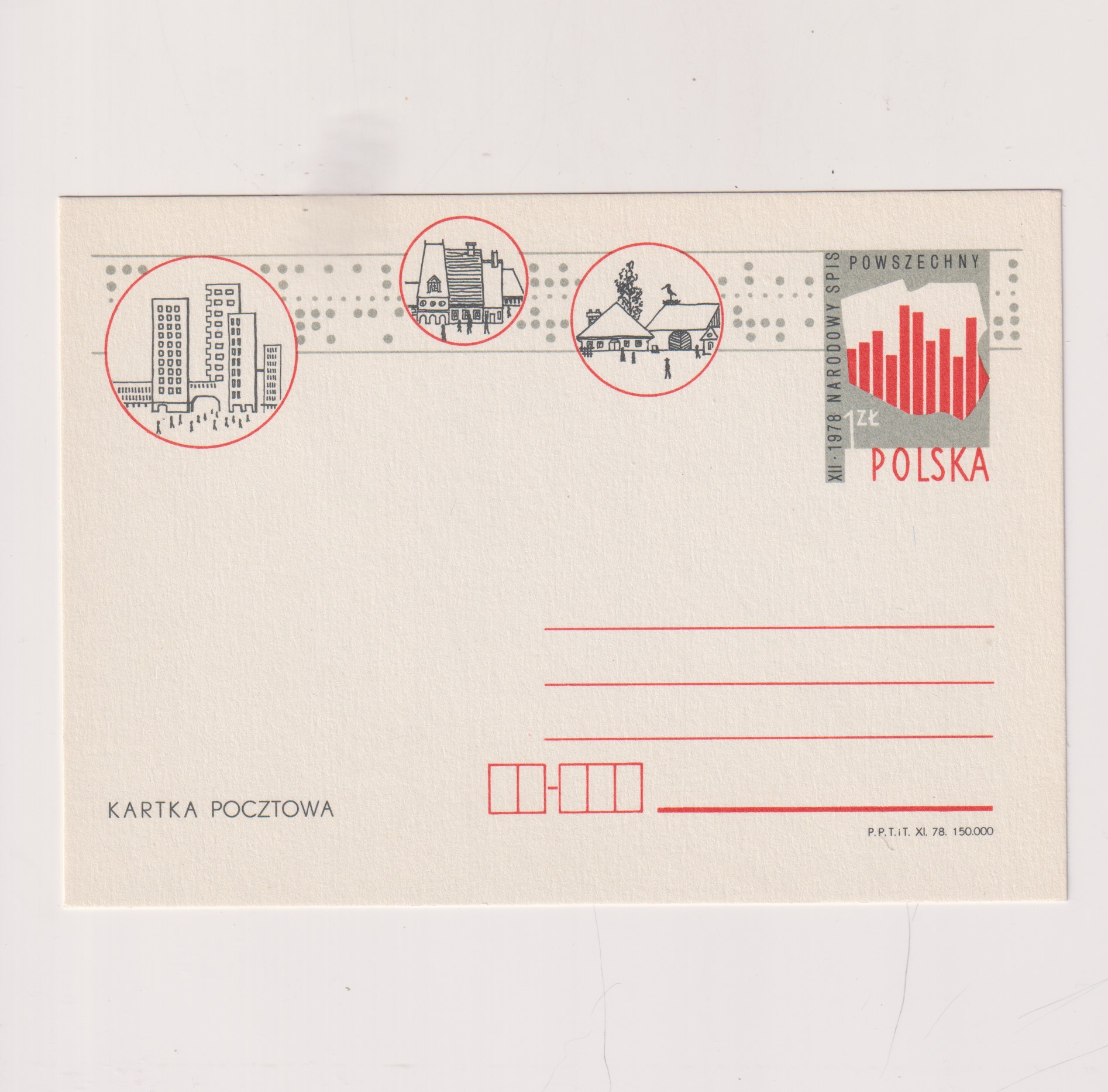 Fi 714 całostka pocztowa Cp Narodowy Spis Powszechny 1978