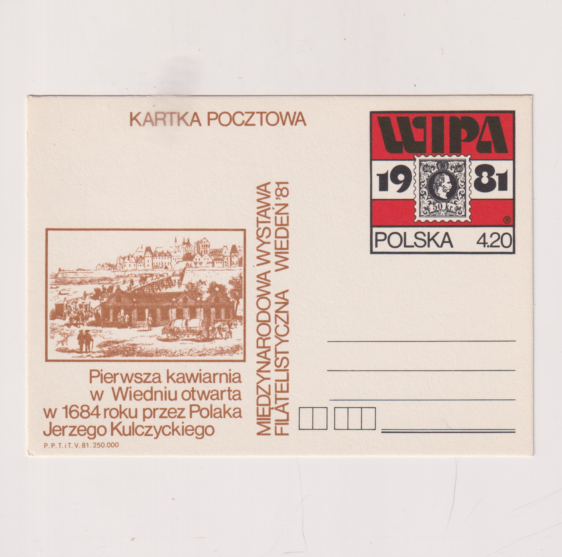 Fi 781 całostka pocztowa Cp MWF "Wipa 1981" w Wiedniu