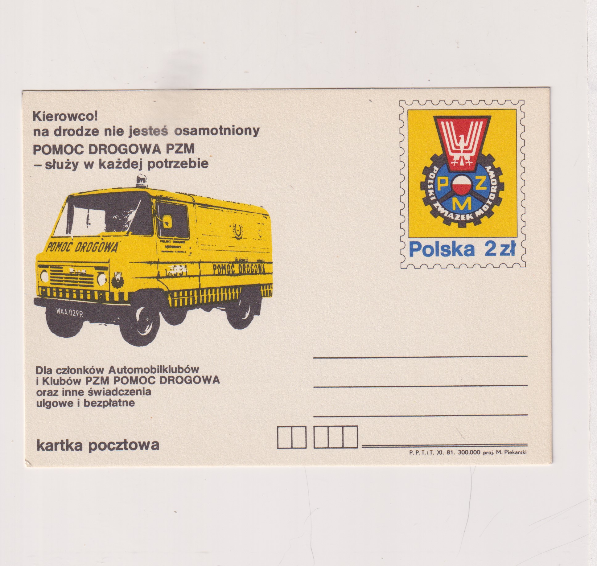 Fi 800 całostka pocztowa Cp Popularyzacja PZMot