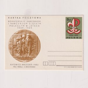 Fi 844 całostka pocztowa Cp Odsłonięcie pomnika harcerzy śląskich poległych w latach 1939-1945 (Katowice)