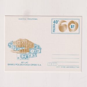 Fi 1009 całostka pocztowa Cp 60-lecie Banku PKO S.A.