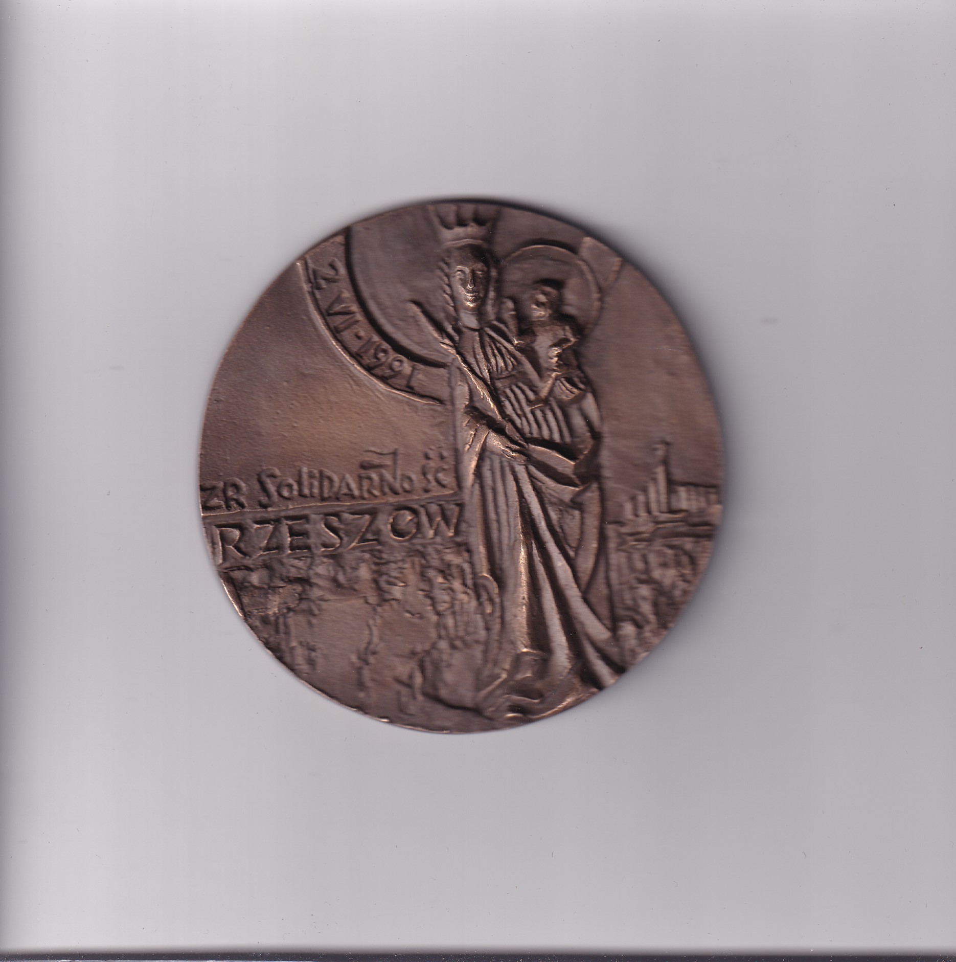 MEDAL JAN PAWEŁ II ZA SOLIDARNOŚĆ RZESZÓW MED-045 - obrazek 2