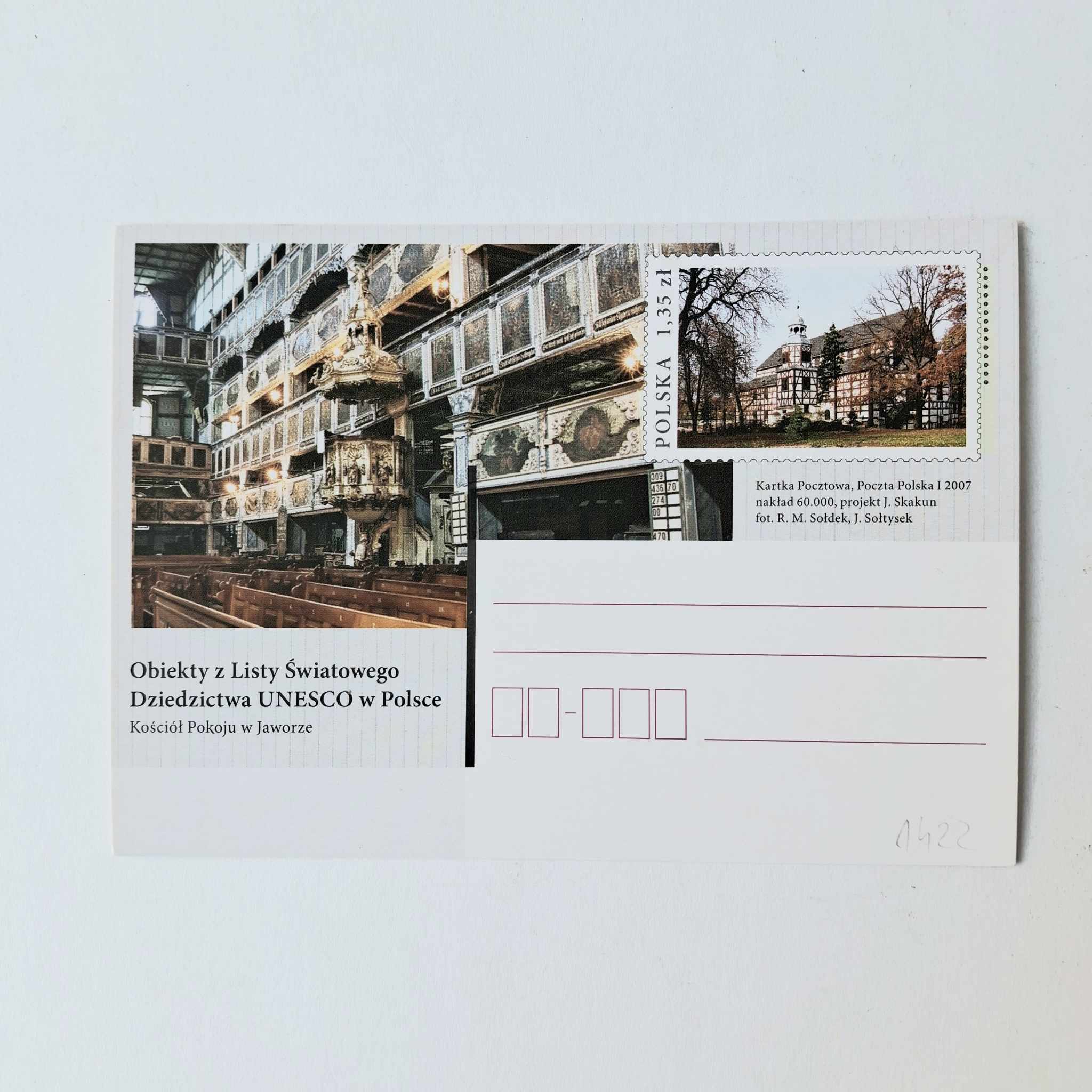 Fi 1422 całostka pocztowa Cp Obiekty z listy UNESCO