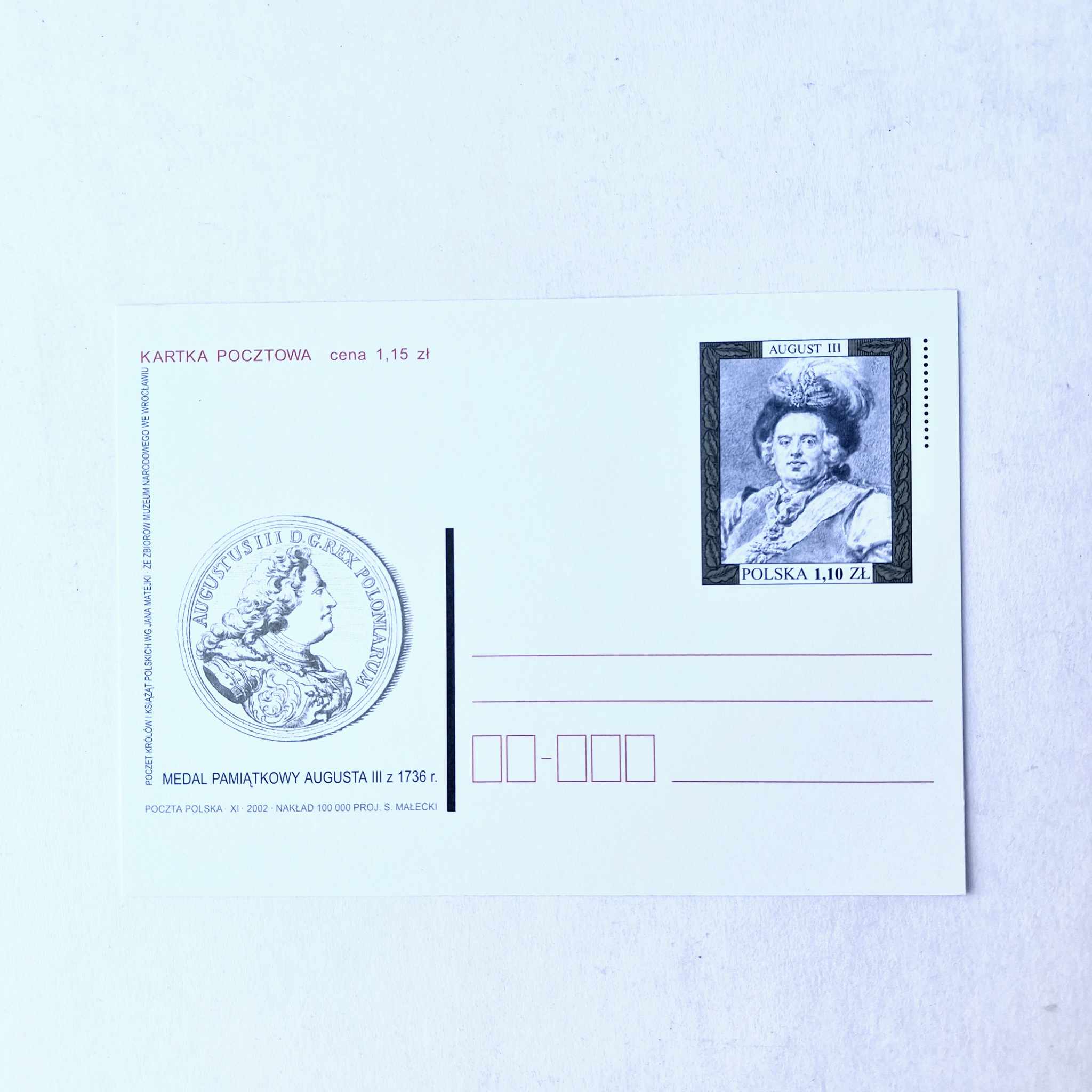 Fi 1295 całostka pocztowa Cp poczet Królów polskich