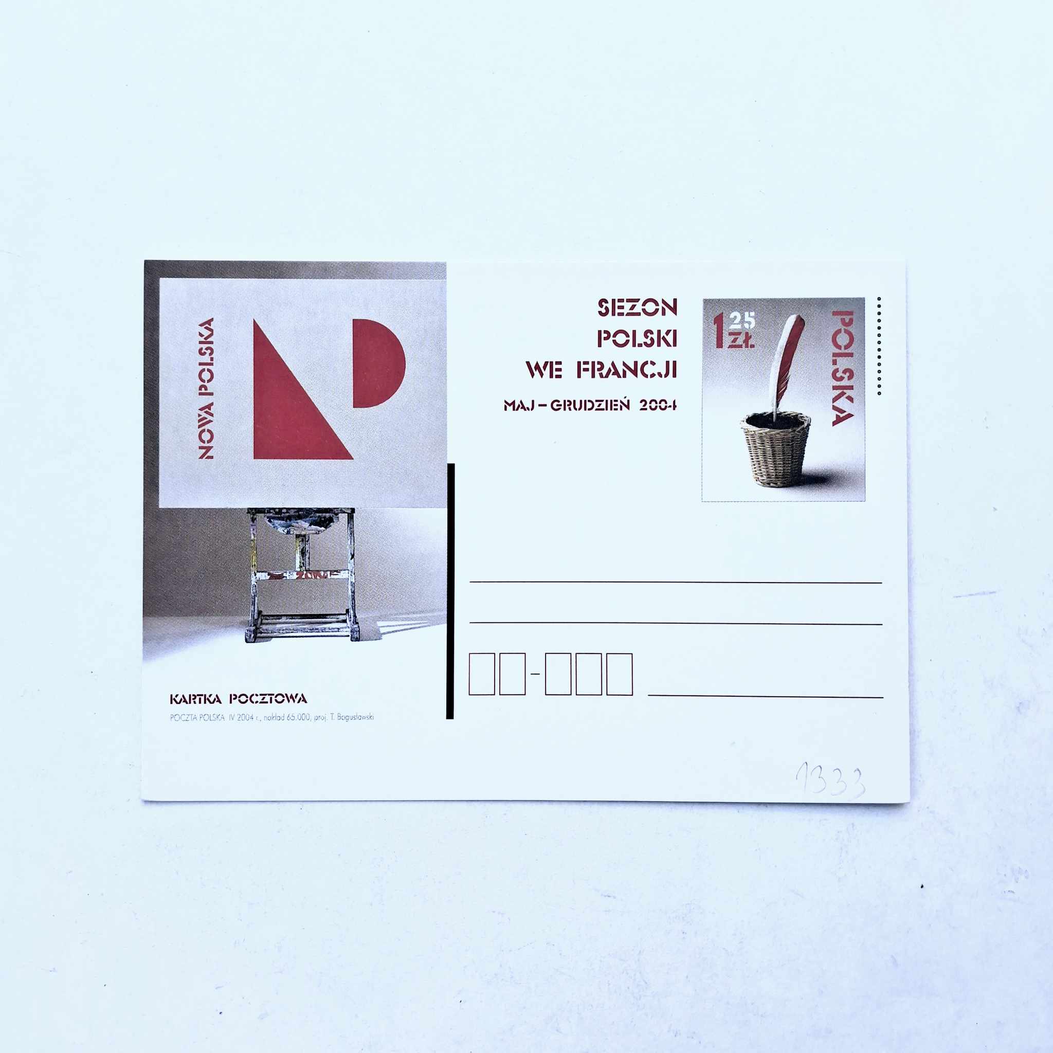 Fi 1333 całostka pocztowa Cp Sezon Polski we Francji