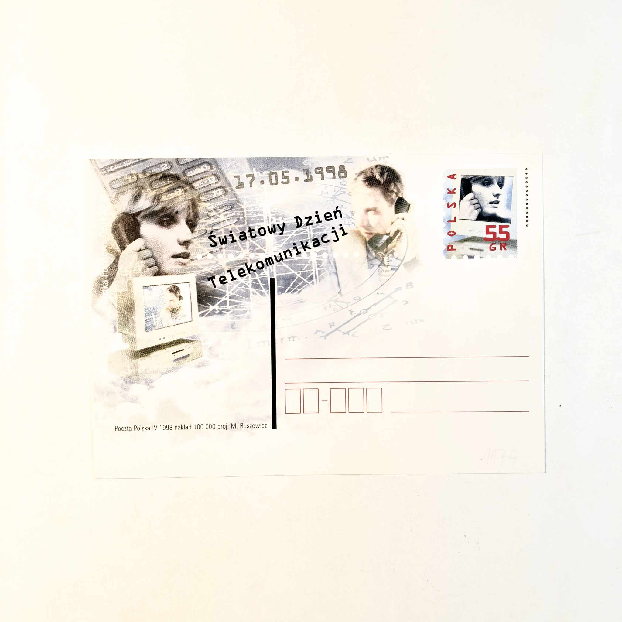 Fi 1174 całostka pocztowa Cp Światowy Dzień Telekomunikacji