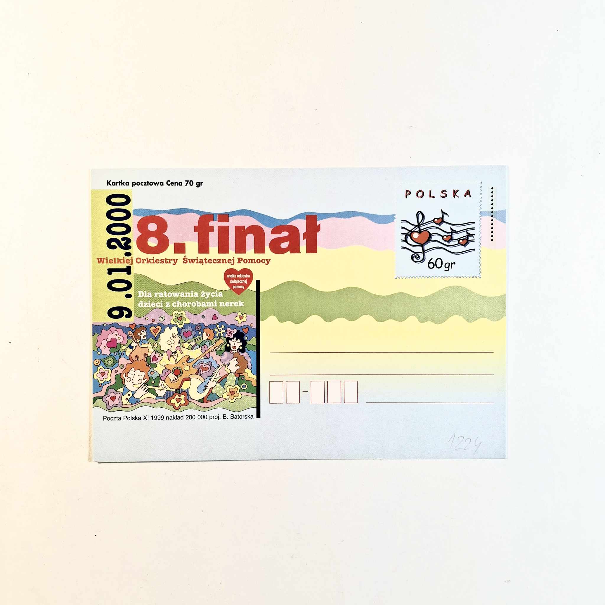 Fi 1224 całostka pocztowa Cp Finał WOŚP