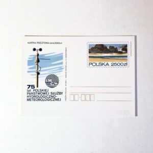 Fi 1083 całostka pocztowa Cp 75 lat Polskiej Państwowej Służby Hydrologiczno-Meteorologicznej