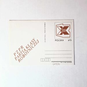 Fi 930 całostka pocztowa Cp X Zjazd PZPR