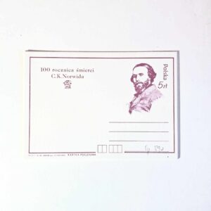 Fi 890 całostka pocztowa Cp 100 rocznica C.K. Norwida