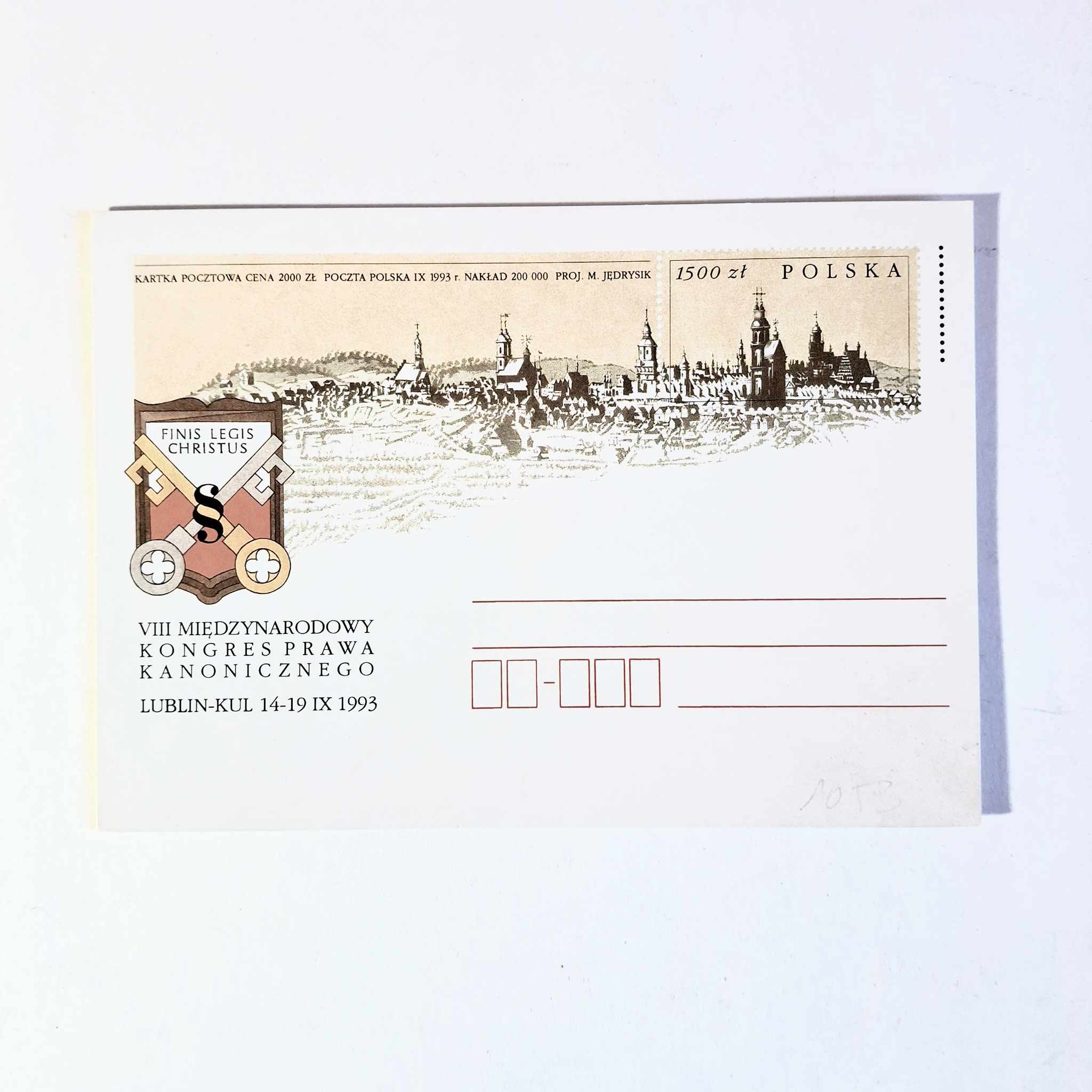 Fi 1053 całostka pocztowa Cp Międzynarodowy Kongres...