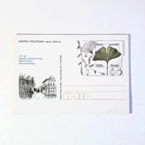 Fi 1047 całostka pocztowa Cp 175 lat Ogrodu Botanicznego UW