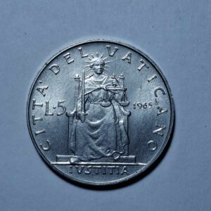 WATYKAN 5 LIRÓW 1965 - WAT 65/5