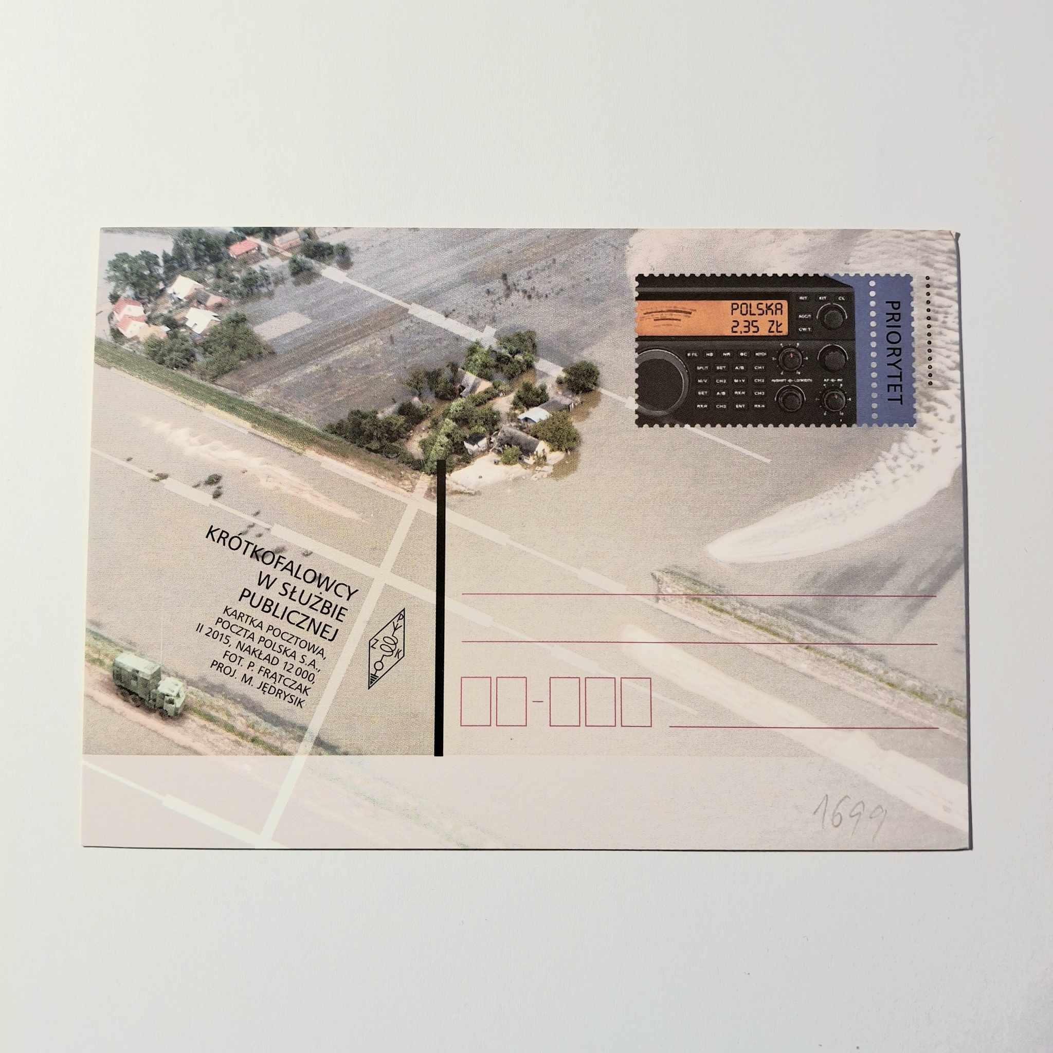 Fi 1699 całostka pocztowa Cp. Krótkofalowcy w służbie narodu