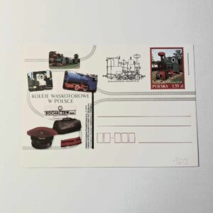 Fi 1612 całostka pocztowa Cp. Koleje wąskotorowe.