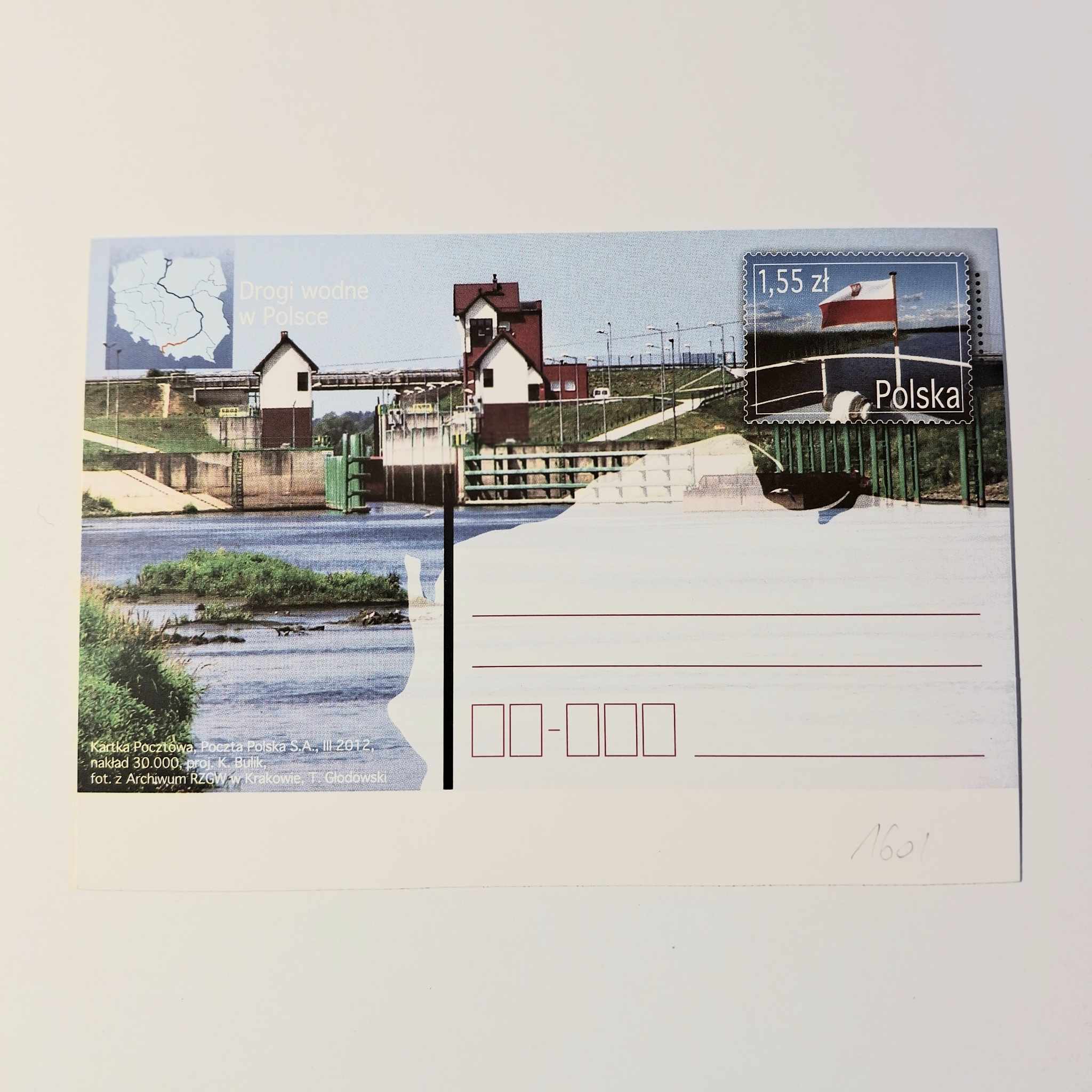 Fi 1601 całostka pocztowa Cp. Drogi wodne w Polsce