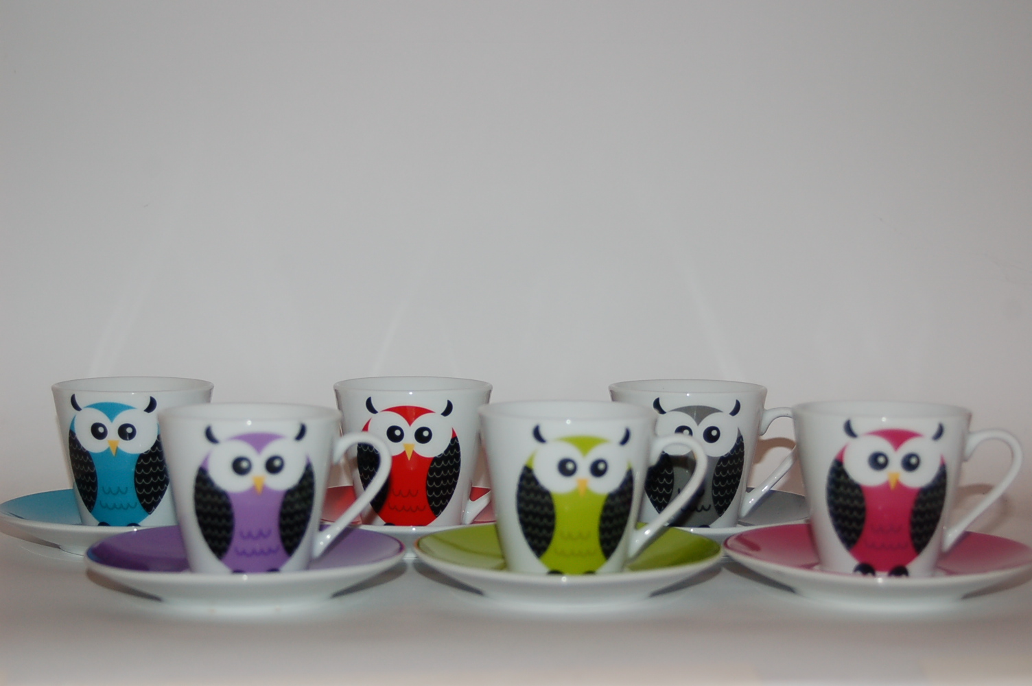 KOMPLET ZESTAW FILIŻANEK do espresso SOWA + GRATIS