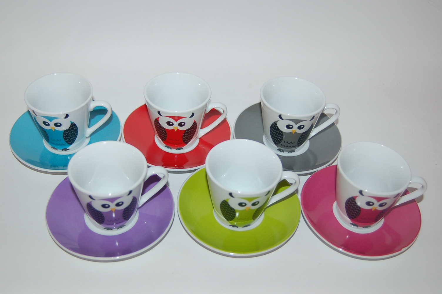 KOMPLET ZESTAW FILIŻANEK do espresso SOWA + GRATIS - obrazek 4