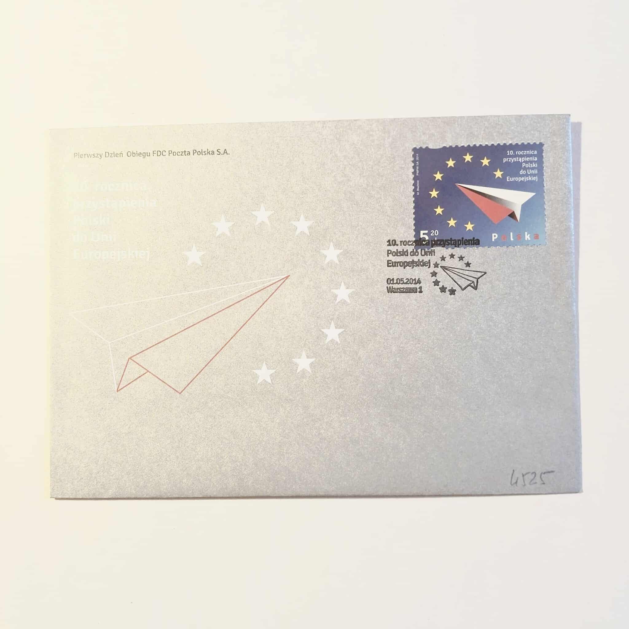 Fi 4525 koperta FDC 10. rocznica przystąpienia...