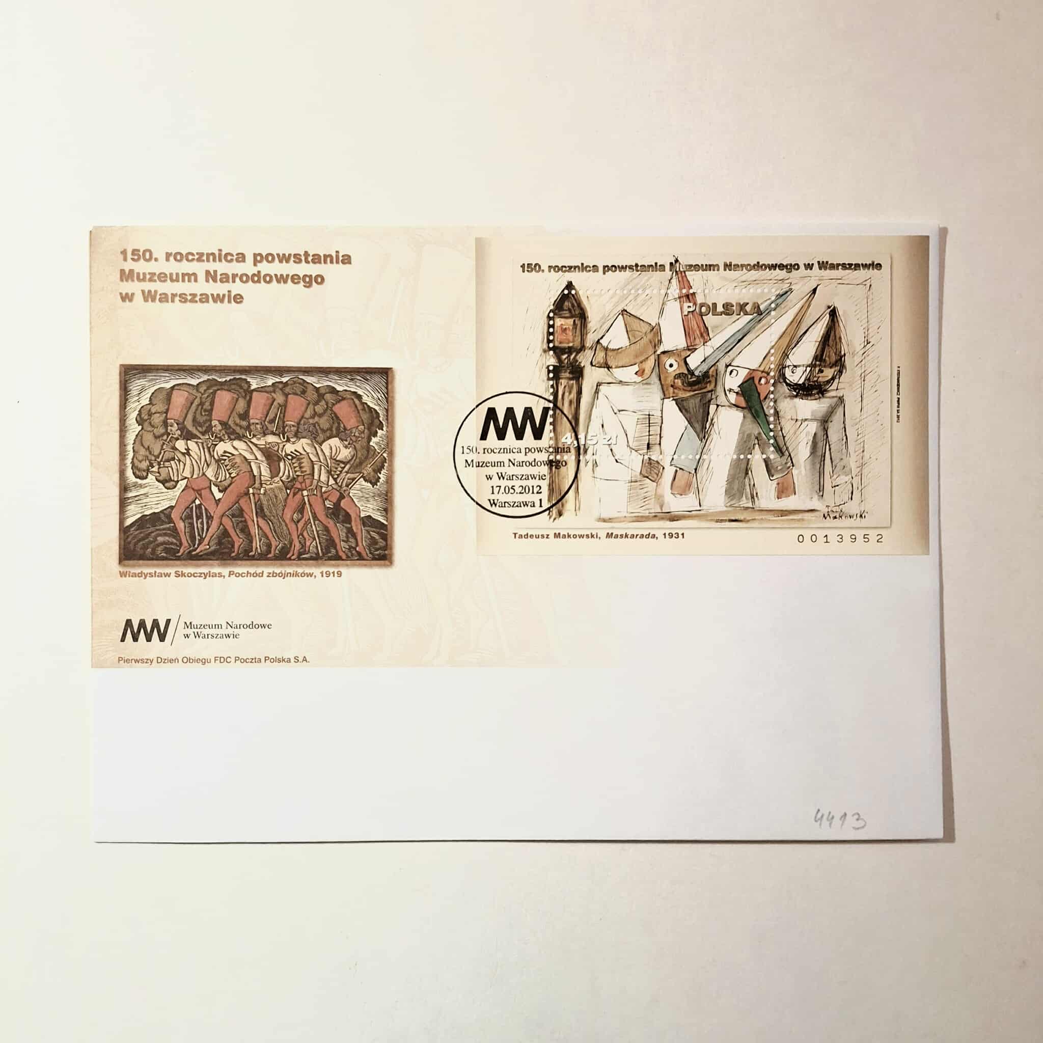 Fi 4413 duża koperta FDC 150. rocznica powstania M N