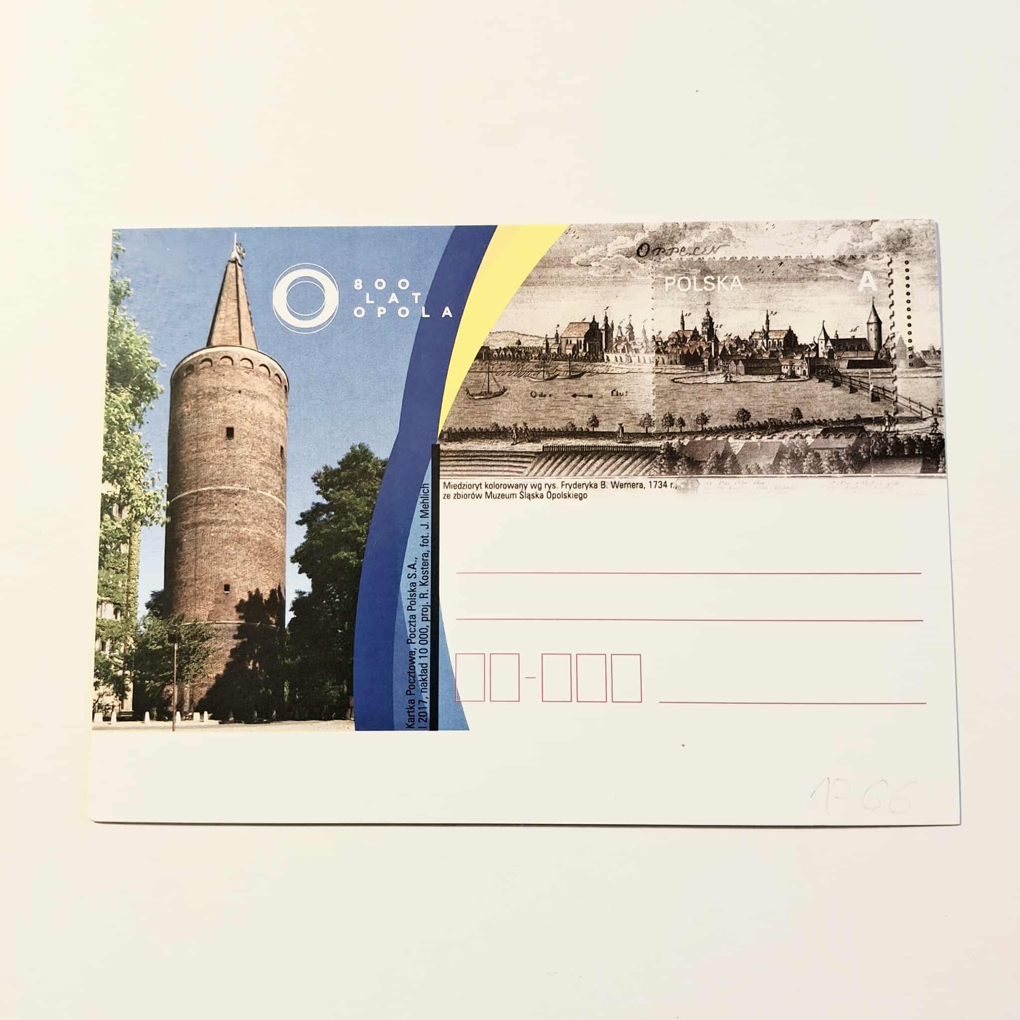 Fi 1766 całostka pocztowa Cp 800 lat Opola.