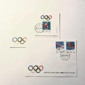 Fi 3330 - 2 Koperta FDC XVII Zimowe Igrzyska Olimpijskie... z blokiem