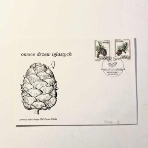 Fi 3308 - 9 koperta FDC  Owoce drzew iglastych.