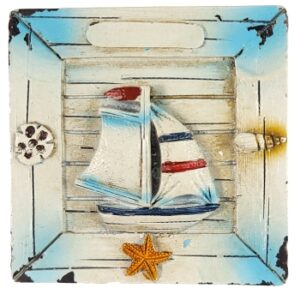 ŻAGLÓWKA MAGNES MINIATURKA W RAMCE M00614