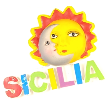 SYCYLIA SŁOŃCE MAGNES SZYLD KSIĘŻYC M00963