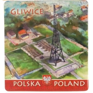 MAGNES NA LODÓWKĘ WIDOK MASZT RADIOWY GLIWICE M01159