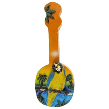 MAGNES NA LODÓWKĘ MANDOLINA Z PAPUGĄ M01282